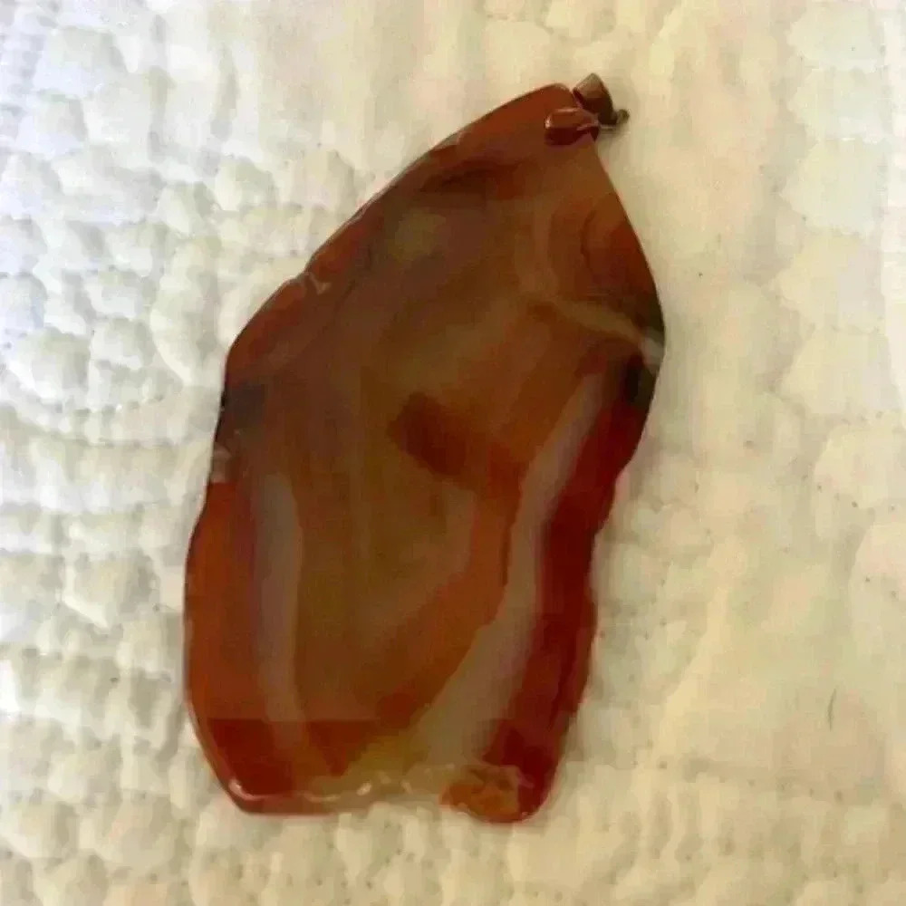 Vintage Carnelian crystal Pendant with 18k